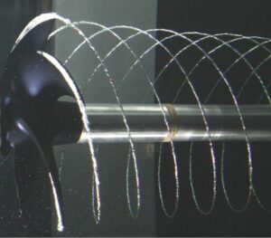 Cavitation Slpstream of Boat Propeller